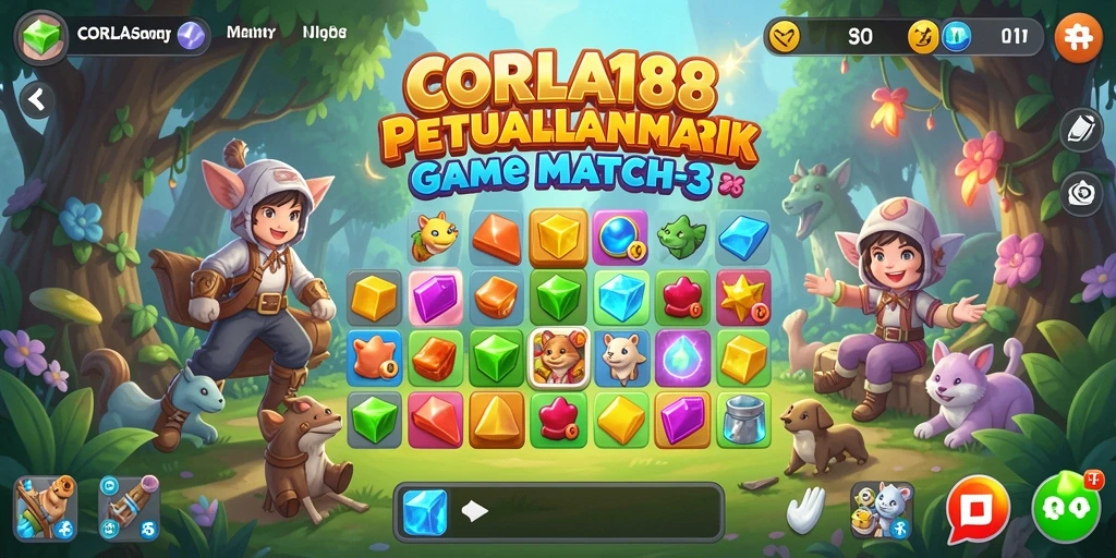 Screenshot gameplay <strong>CORLA188</strong> yang menampilkan kombinasi warna yang seru.