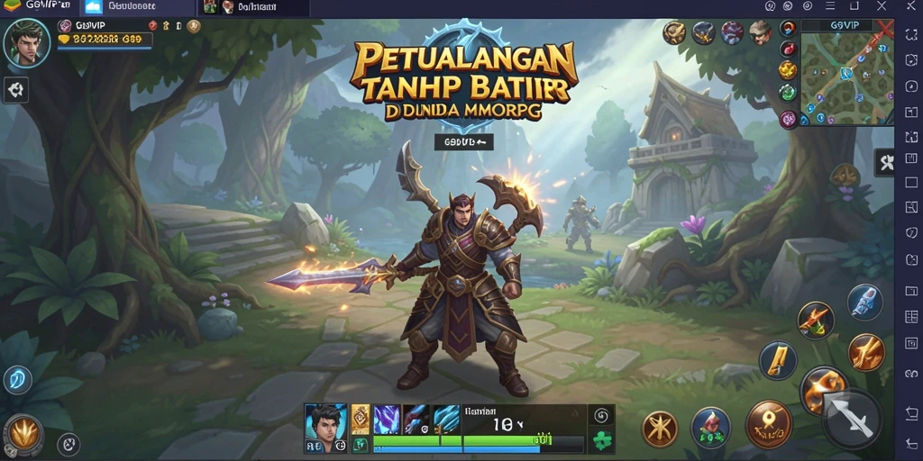Tangkapan layar G9VIP menampilkan pertarungan epik antar pemain di dunia fantasi.