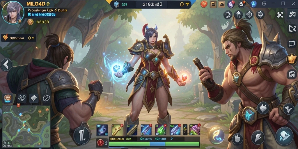 Tampilan gameplay seru dari MILO4D di dunia MMORPG.